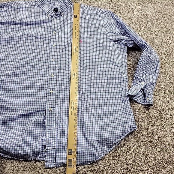Polo by Ralph Lauren Blue Checkered Casual Button Down Shirt - Picture 5 of 7